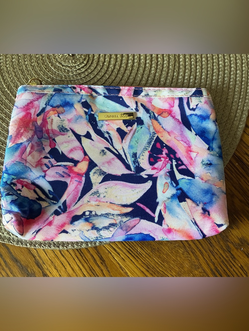 Sophia Joy Floral Cosmetic Bag Makeup Pouch Travel Toiletry Case NWOT